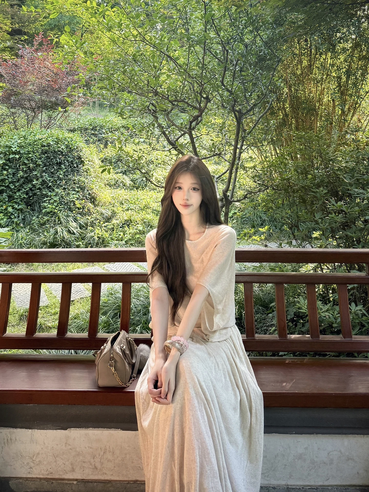 2025 Summer New Artistic Elegant Linen Tencel Long Skirt Set