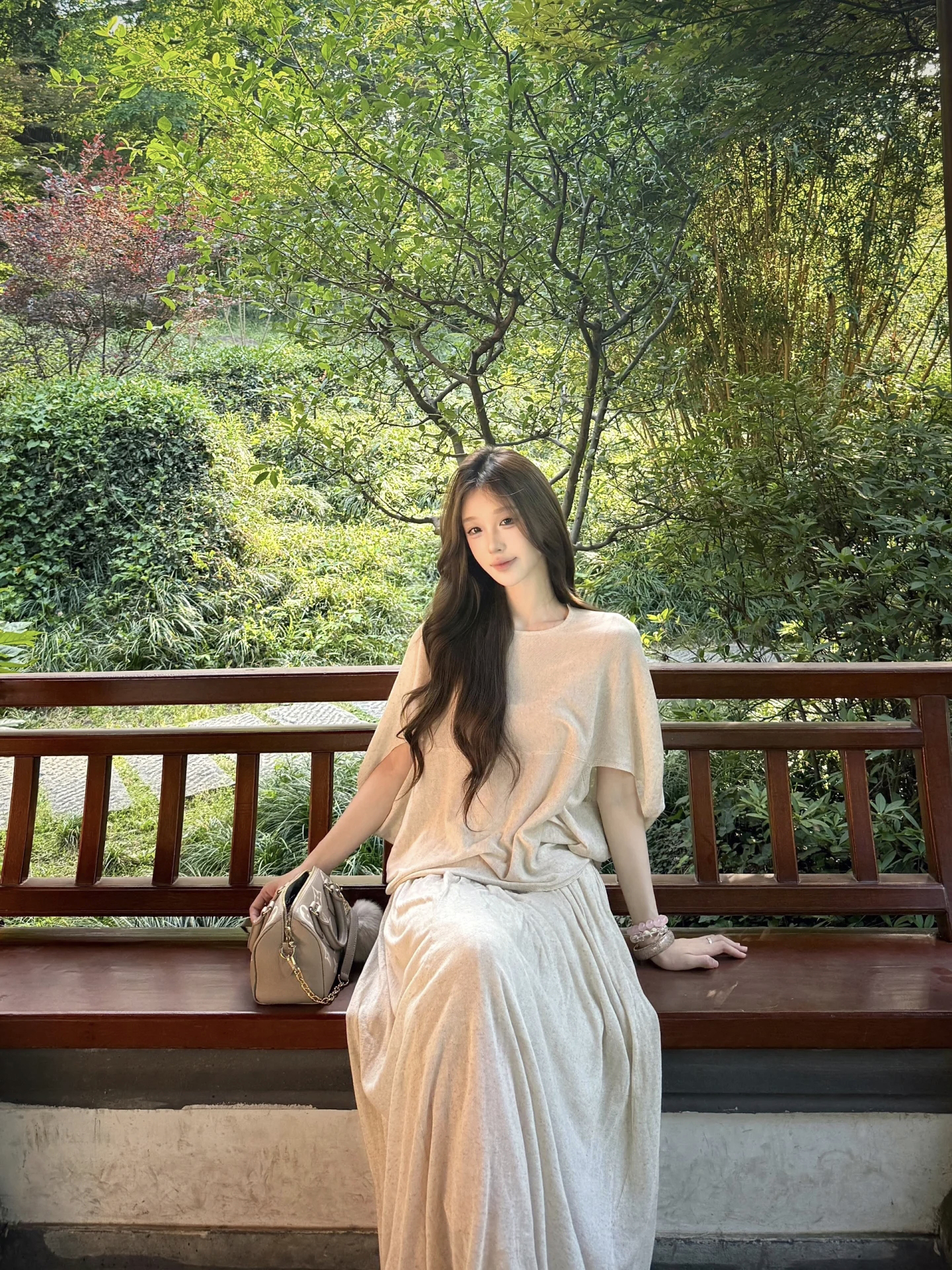 2025 Summer New Artistic Elegant Linen Tencel Long Skirt Set - Image 2