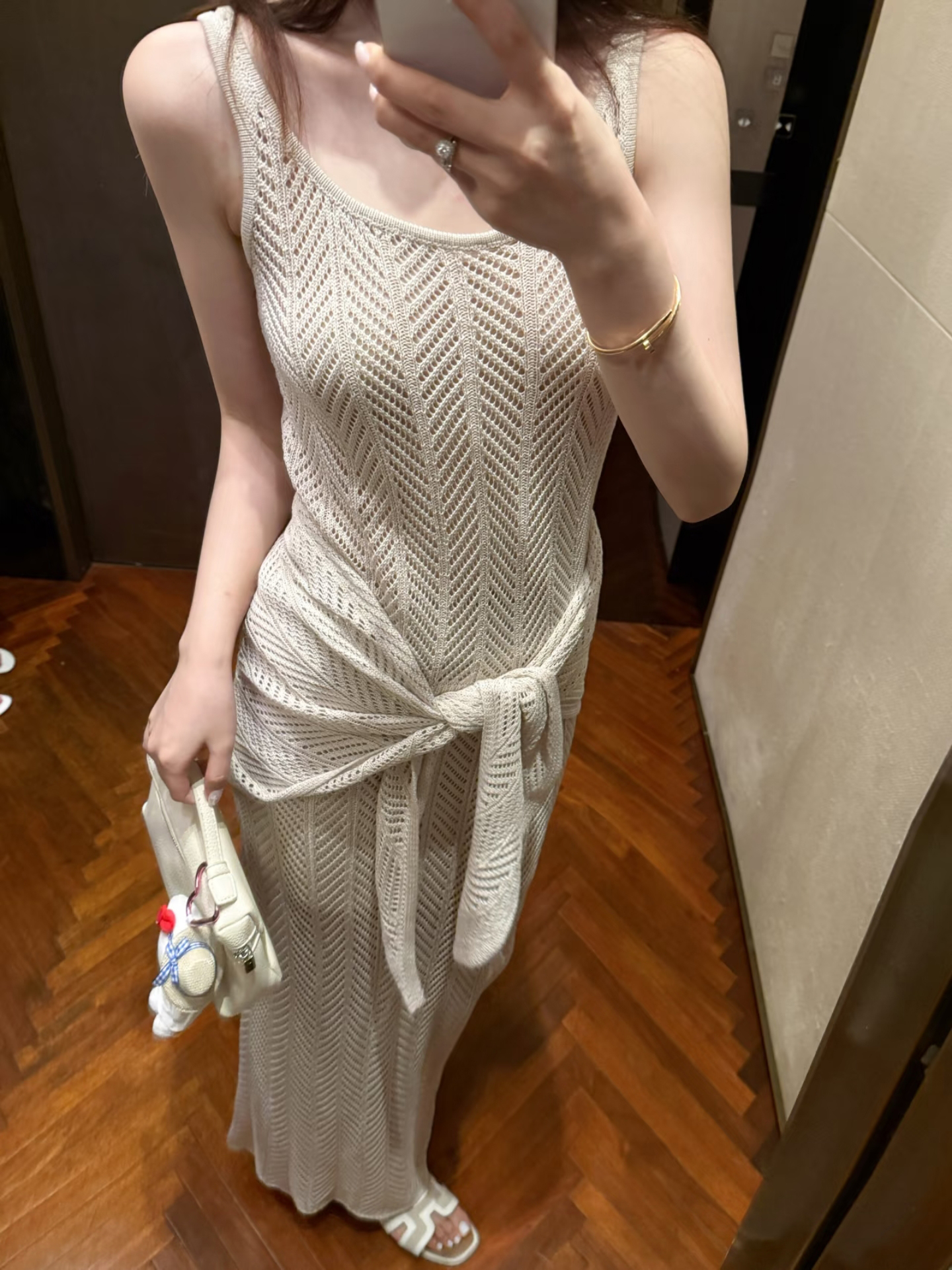 Women’s 3-Piece Knit Vacation Set with Shawl Cami and Skirt