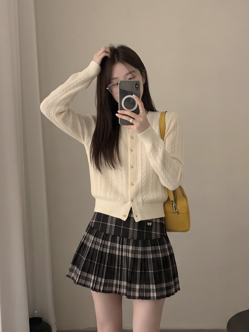 Korean Style Plaid Pleated Mini Skirt for Women High Waist A-Line Short Skirt - Style b221bc - Image 4
